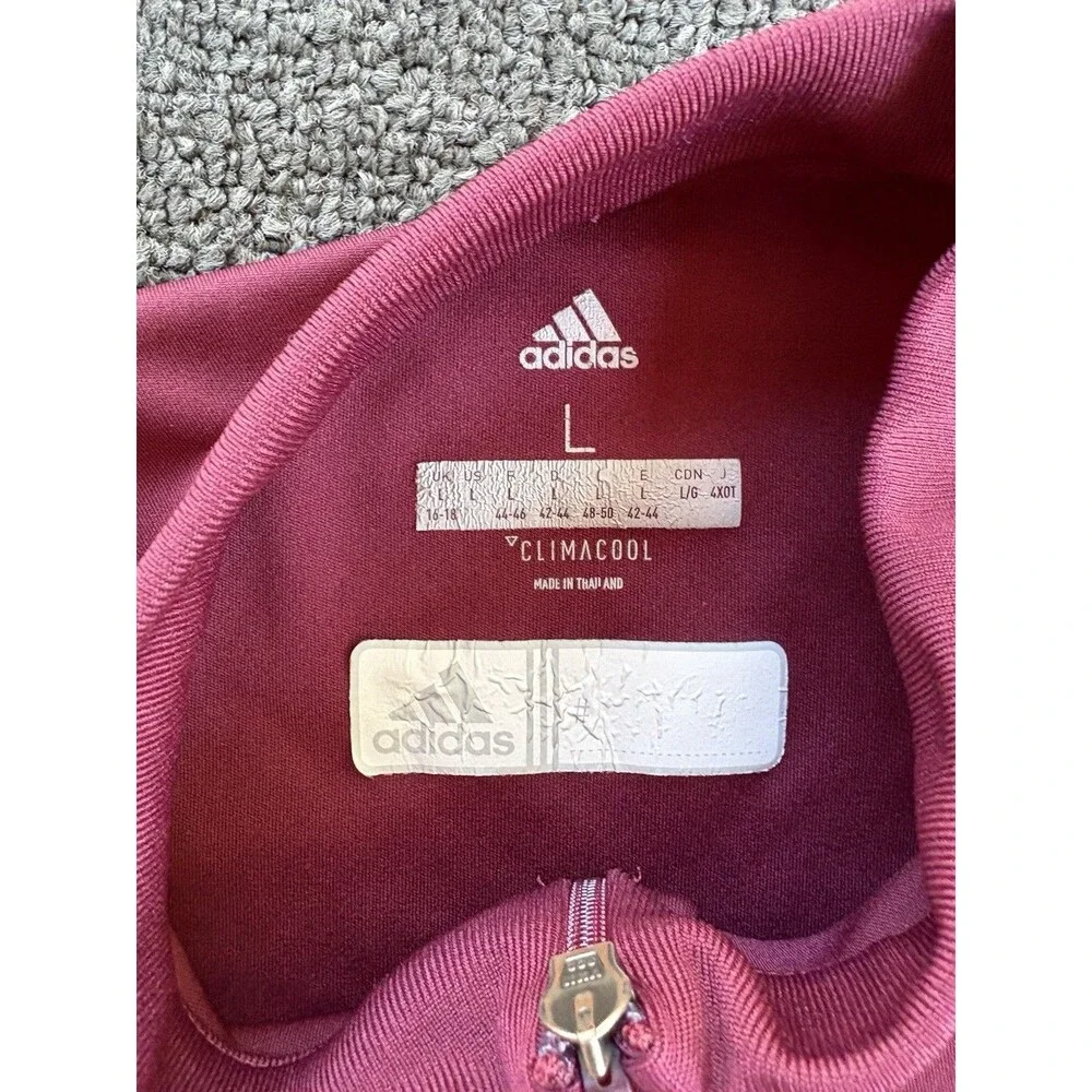 Adidas Climacool Men’s Large Maroon 1/4 Quarter Zip Long Sleeve Training Top